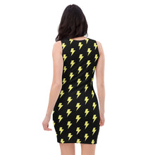 Load image into Gallery viewer, Yellow and Black Lightning Bolt Dress
