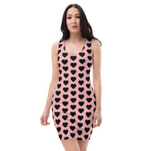 Load image into Gallery viewer, Pink and Black Hearts Dress
