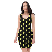 Load image into Gallery viewer, Yellow and Black Lightning Bolt Dress
