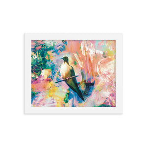 “Daydream Dove” framed print