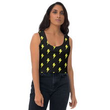 Load image into Gallery viewer, Yellow Lightning Bolts Crop Top
