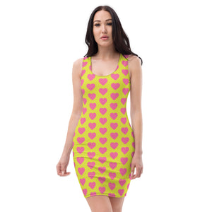 "Young Hearts Run Free" Yellow and Pink Color Block Dress